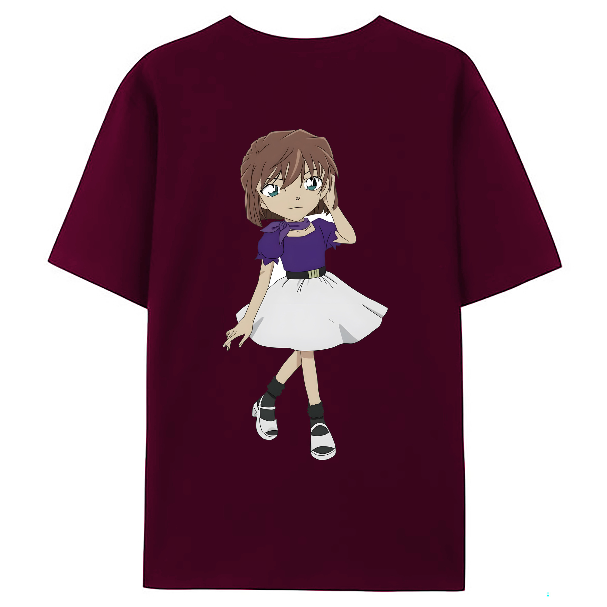 （画像用） 名探偵コナン 灰原 哀 はいばら あい Detective Conan Anita Hailey、Vi Graythorn Haibara Ai レディース半袖Tシャツ(バックプリント)